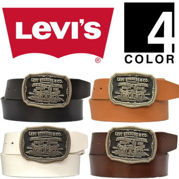 【送料無料】Levi's(リーバイス) ツーホースロゴバックル レザーベルト 70216067 【楽ギフ_包装】