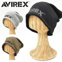 AVIREX アビレックス ロゴプリント リバーシブル スウェットキャップ 帽子 14649300 ビーニー ワッチ キャップ メンズ レディース ユニ..