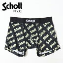 Schott ショット ボクサーパンツ 総柄ロゴ アンダーウェア 下着 パンツ メンズ LB-003