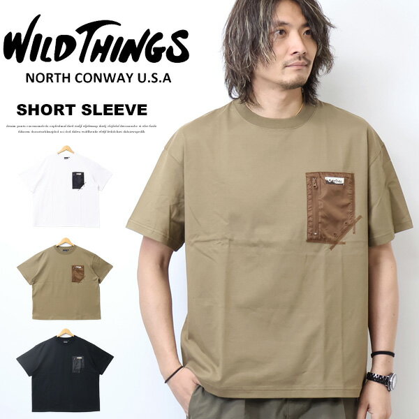 WILD THINGS ワイルドシングス CAMP POCKET T 胸ポケット 半袖Tシャツ オーバーサイズ 半T メンズ 送料無料 WT24053KY