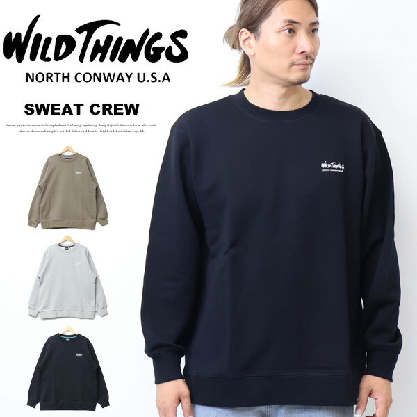 Rakuten - WILD THINGS ワイルドシングス クルーネックスウェットシャツ 裏毛 トレーナー メンズ 送料無料 WT25133IS