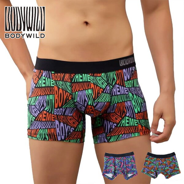 Other - GUNZE グンゼ BODY WILD ボディワイルド ボクサーパンツ 前とじ 綿混 総柄 アンダーウェア 下着 パンツ メンズ BWG199A