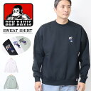 BEN DAVIS ベンデイビス ミニゴリラ刺繍 クルーネックスウェット 裏起毛 トレーナー メンズ ビッグシルエット ゴリラ ベンデビ 送料無料 24780073