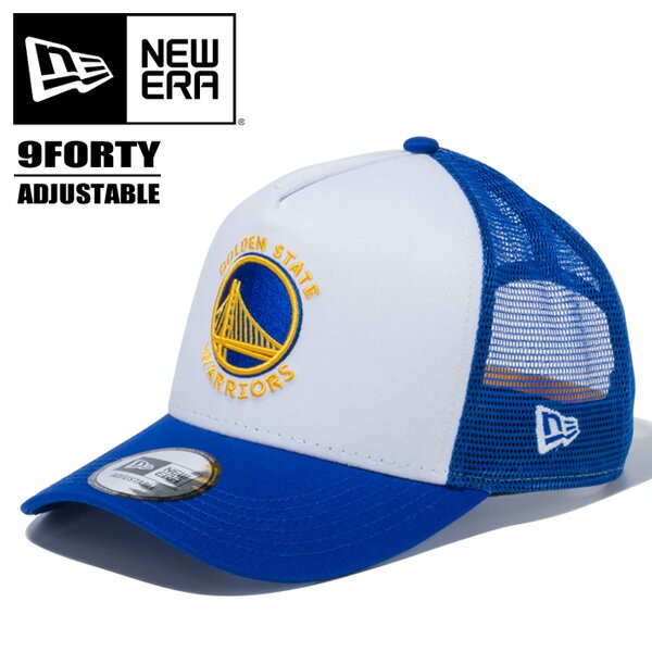 NEW ERA ニューエラ 9FORTY メッシュキャップ A-Frame トラッカー ゴールデンステート ウォリアーズ 帽子 メンズ レディース ユニセックス 940 キャップ 定番 12746926 ホワイト チームカラー ロイヤルメッシュ