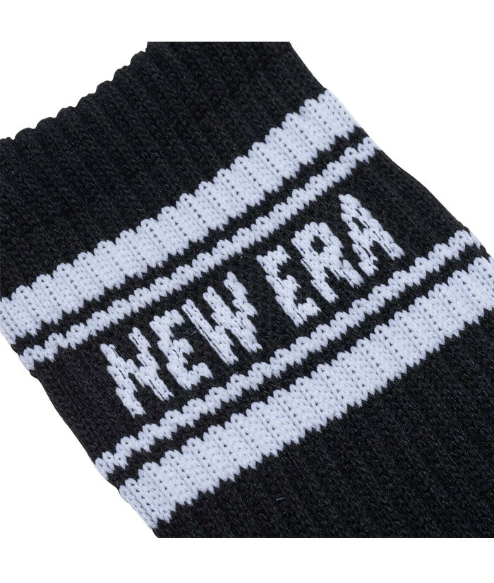 REX ONE レックスワンのNEW ERA ニューエラ 3P ソックス ロゴ ライン ロング 靴下 25〜27cm クルー ロングソックス ハイソックス 3Pセット メンズ 14518181｜アングル3
