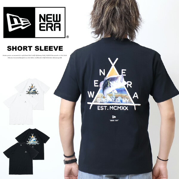 Rakuten - NEW ERA ニューエラ 半袖Tシャツ コットン Tシャツ Angler Collection ブラックバス 半T メンズ 送料無料 14116988 14116989