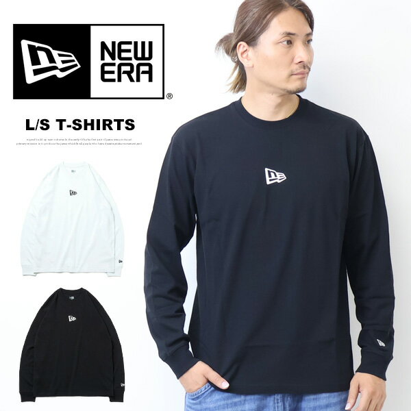 NEW ERA ニューエラ 長袖 コットン Tシャツ Flag Logo Mini フラッグロゴミニ 長袖Tシャツ ロンT メン..