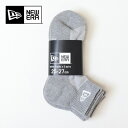 NEW ERA ニューエラ 3P ソックス アンクル 靴下 25~27cm クォーターソックス スニーカーソックス 3ペアセット メンズ 14489710 グレー