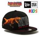 NEW ERA ニューエラ キッズサイズ 最強王図鑑 コラボ キャップ ティラノサウルス 帽子 ジュニア 950 子供用 送料無料 14698124 ブラック