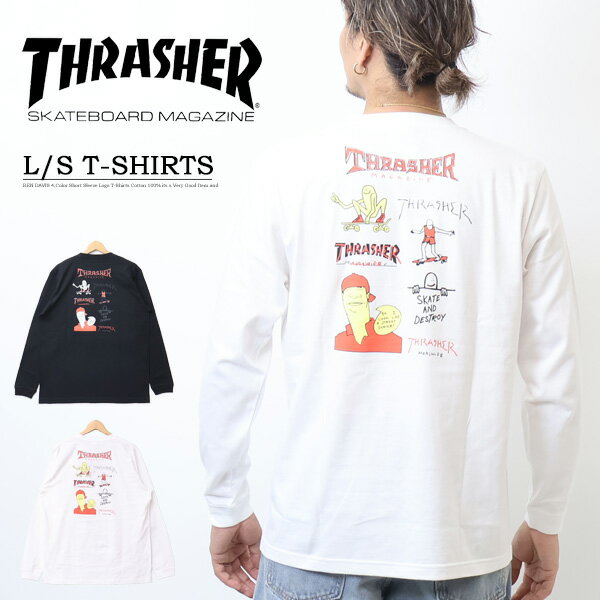 Rakuten - THRASHER スラッシャー マークゴンザレス プリント 長袖Tシャツ 長T ロンT メンズ 送料無料 TH93433