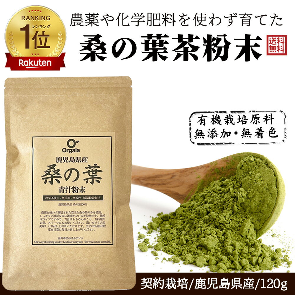 ＼ 品質本位で売れてます／「1位連続受賞」農薬 化学肥料不使用 桑の葉茶粉末 青汁 お得な120g 100%桑茶パウダー 鹿児島県産 国産【完全無添加・低温粉砕製法】桑の葉茶・ダイエット/糖質制限/サプリメント 送料無料 無農薬