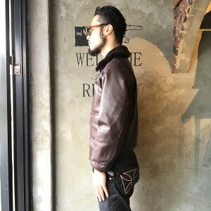 GANGSTERVILLEG-1""""""""COWHIDE""""""""(BROWN)ギャングスタービルカウハイドG-1/レザージャケット【GLADHAND/グラッドハンド】