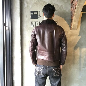GANGSTERVILLEG-1""""""""COWHIDE""""""""(BROWN)ギャングスタービルカウハイドG-1/レザージャケット/GLADHAND【WEIRDO/ウィアード/OLDCROW/オールドクロウ】