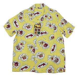 ウィアード総柄オープンカラー半袖シャツ開襟シャツメンズWEIRDOWGLIES-S/SSHIRTSGLADHAND/グラッドハンド/GANGSTERVILLE/ギャングスタービル/OLDCROW/オールドクロウ
