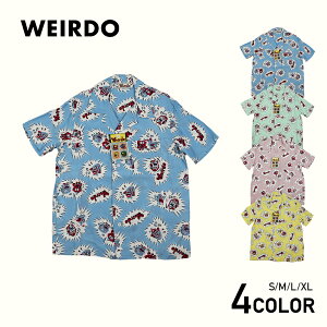 ウィアード総柄オープンカラー半袖シャツ開襟シャツメンズWEIRDOWGLIES-S/SSHIRTSGLADHAND/グラッドハンド/GANGSTERVILLE/ギャングスタービル/OLDCROW/オールドクロウ