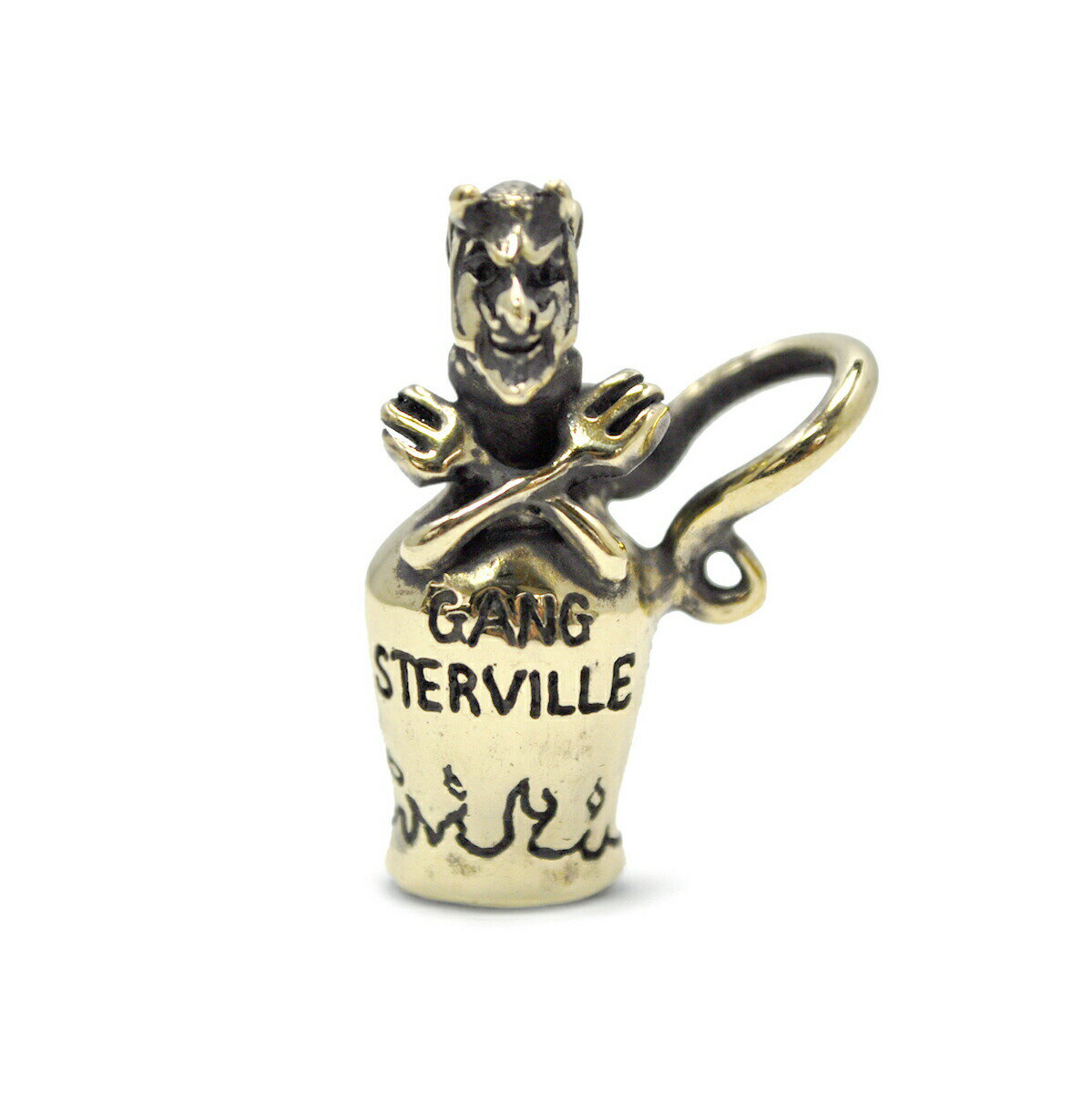 GANGSTERVILLE x galcia PENDANT - TOP "POISON BOTTLE" (BRASS) ギャングスタービル ガルシア ペンダントトップ/GLADHAND