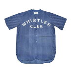 残りMサイズのみ 5 WHISTLE WHISTLER BASEBALL JERSEY (INDIGO BLUE)ファイブホイッスル インディゴチェック ベースボールシャツ 【NORTH NO NAME/ノースノーネーム】