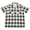 残りSサイズのみ GANGSTERVILLE JAMES - S/S SHIRTS (BLACK) ギャングスタービル オープンカラー チェック シャツ/開襟シャツ/GLADHAND/グラッドハンド/WEIRDO/ウィアード/OLD CROW/オールドクロウ