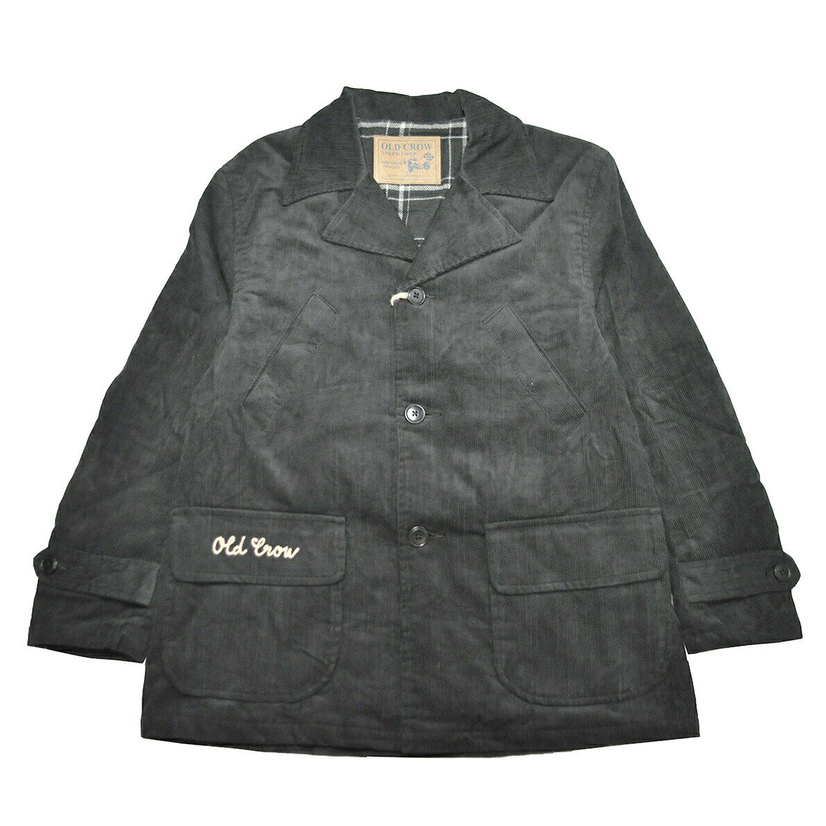 残りSサイズのみ OLD CROW SPEED SHOP - COAT (BLACK) オールドクロウ スピードショップ コーデュロイコート/GLADHAND/グラッドハンド/GANGSTERVILLE /ギャングスタービル/WEIRDO/ウィアード