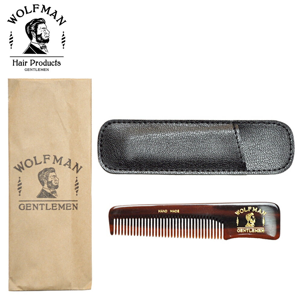 グラッドハンド ウルフマン バーバー ショート コーム ポマード コーム バーバー コーム くし GLADHAND WOLFMAN - HAND MADE COMB (SHORT) GANGSTERVILLE ギャングスタービル WEIRDO ウィアード OLD CROW オールドクロウ