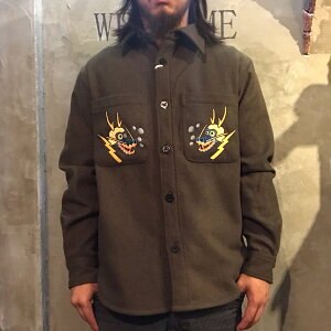 WEIRDOSNAPPYHAPPYWEIRDO-CPOSHIRTSJACKET(KHAKI)ウィアードCPOシャツジャケット/GLADHAND/グラッドハンド/GANGSTERVILLE/ギャングスタービル/OLDCROW/オールドクロウ