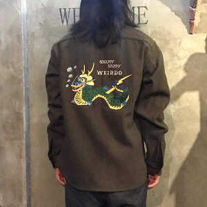 WEIRDOSNAPPYHAPPYWEIRDO-CPOSHIRTSJACKET(KHAKI)ウィアードCPOシャツジャケット/GLADHAND/グラッドハンド/GANGSTERVILLE/ギャングスタービル/OLDCROW/オールドクロウ