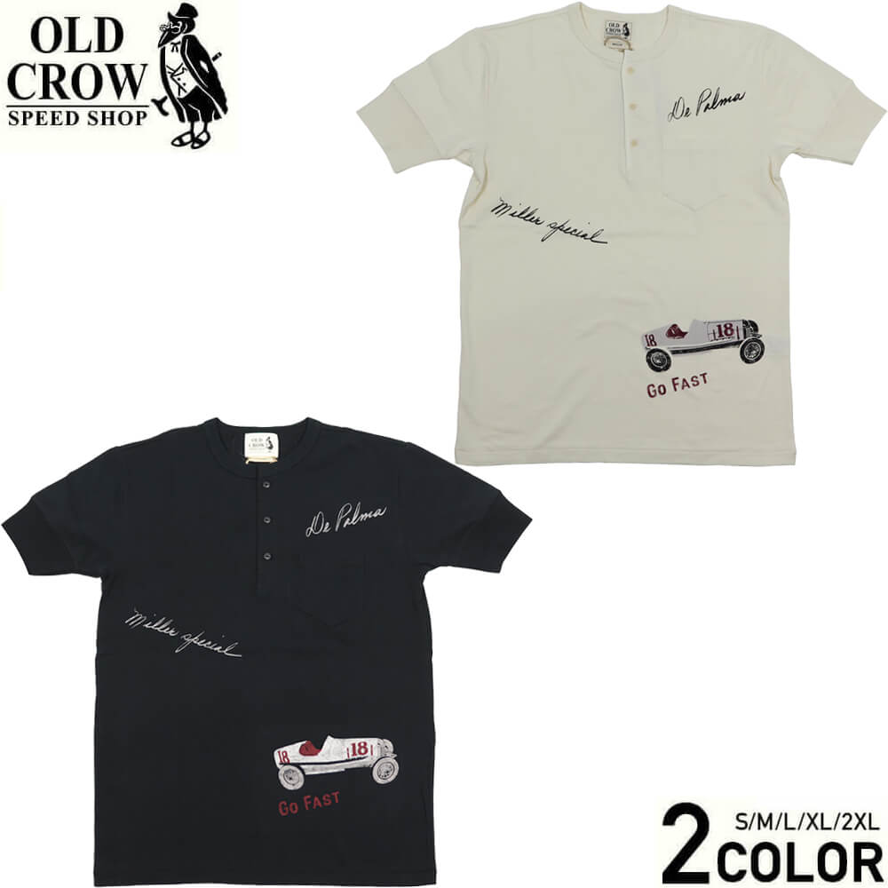 残り2XLサイズのみ オールドクロウ 半袖 Tシャツ ヘンリーネック ポケット メンズ OLD CROW DePALMA MILLER - S/S HENRY T-SHIRTS GLADHAND グラッドハンド GANGSTERVILLE ギャングスタービル WEIRDO ウィアード