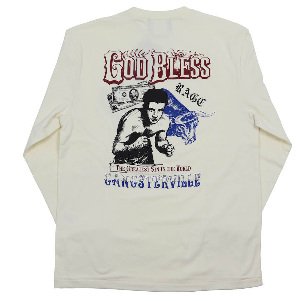 残りXL・2XLサイズのみ ギャングスタービル クルーネック 長袖 Tシャツ ロンT メンズ GANGSTERVILLE SACRED HEART - L/S T-SHIRTS GLADHAND グラッドハンド WEIRDO ウィアード OLD CROW オールドクロウ