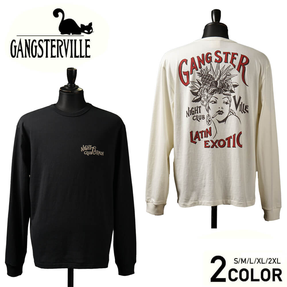 残りM 2XLサイズのみ ギャングスタービル クルーネック 長袖 Tシャツ ロンT メンズ GANGSTERVILLE CARMEN - L/S T-SHIRTS GLADHAND グラッドハンド WEIRDO ウィアード OLD CROW オールドクロウ