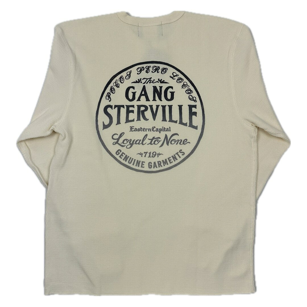 残りM・XLサイズのみ ギャングスタービル ワッフル ヘンリーネック 長袖 Tシャツ サーマル ロンT メンズ GANGSTERVILLE CIRCLE SIG - STANDARD WAFFLE HENRY L/S T-SHIRTS GLADHAND グラッドハンド WEIRDO ウィアード OLD CROW オールドクロウ