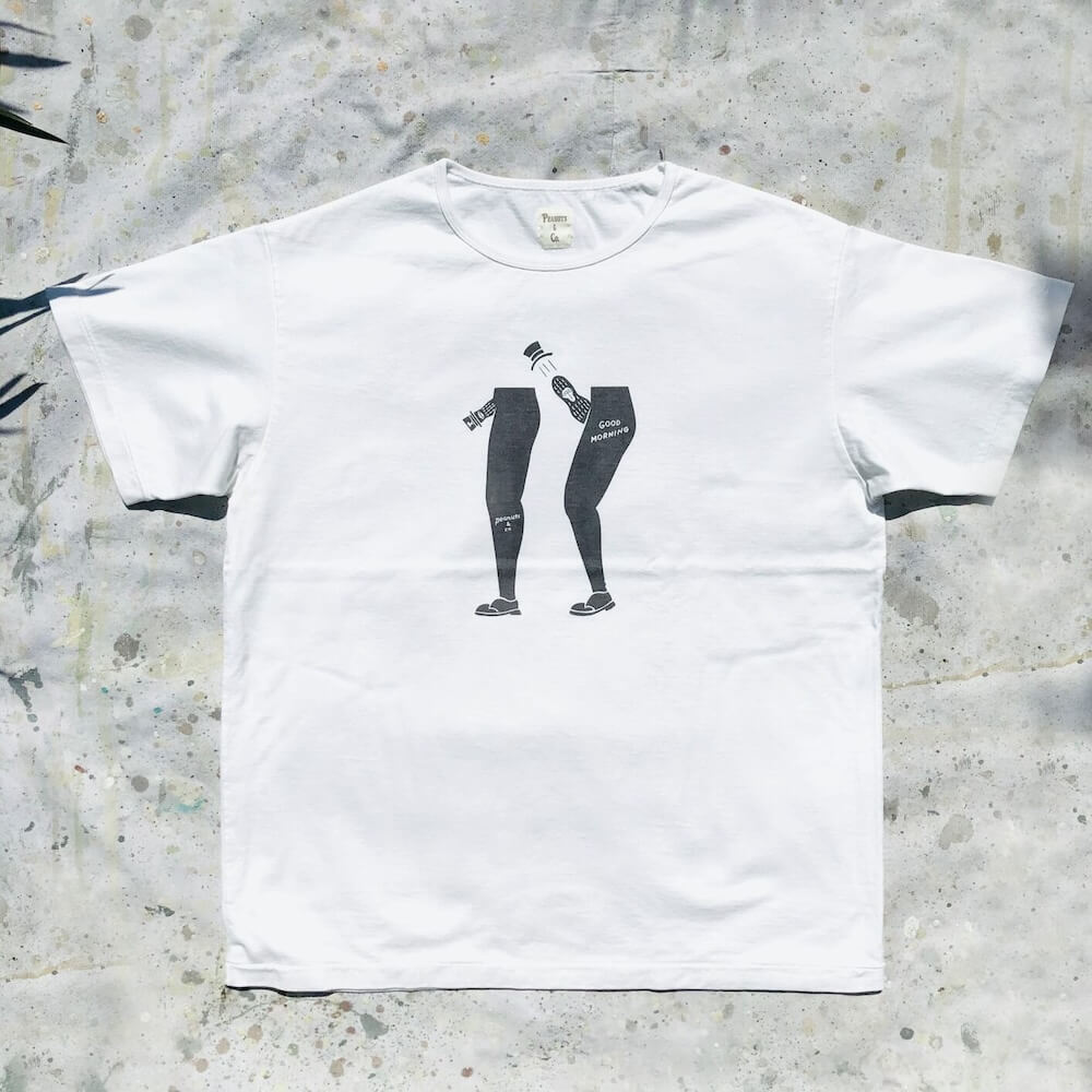 残りMサイズのみ ピーナッツアンドカンパニー Tシャツ 半袖 クルーネック メンズ ピーナッツアンドコー Peanuts & Co MORNING BIGGEST - S/S T-SHIRTS