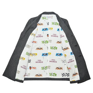 WEIRDOBICYCLEPLATES-JACKET(HDTH)ウィアード千鳥格子テーラードジャケット/GLADHAND【GANGSTERVILLE/ギャングスタービル/OLDCROW/オールドクロウ】