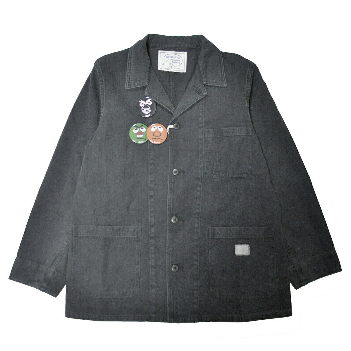 残りM・Lサイズのみ WEIRDO WOOVER - COAT (BLACK) ウィアード ワークコート/カバーオール/GLADHAND【GANGSTERVIL...