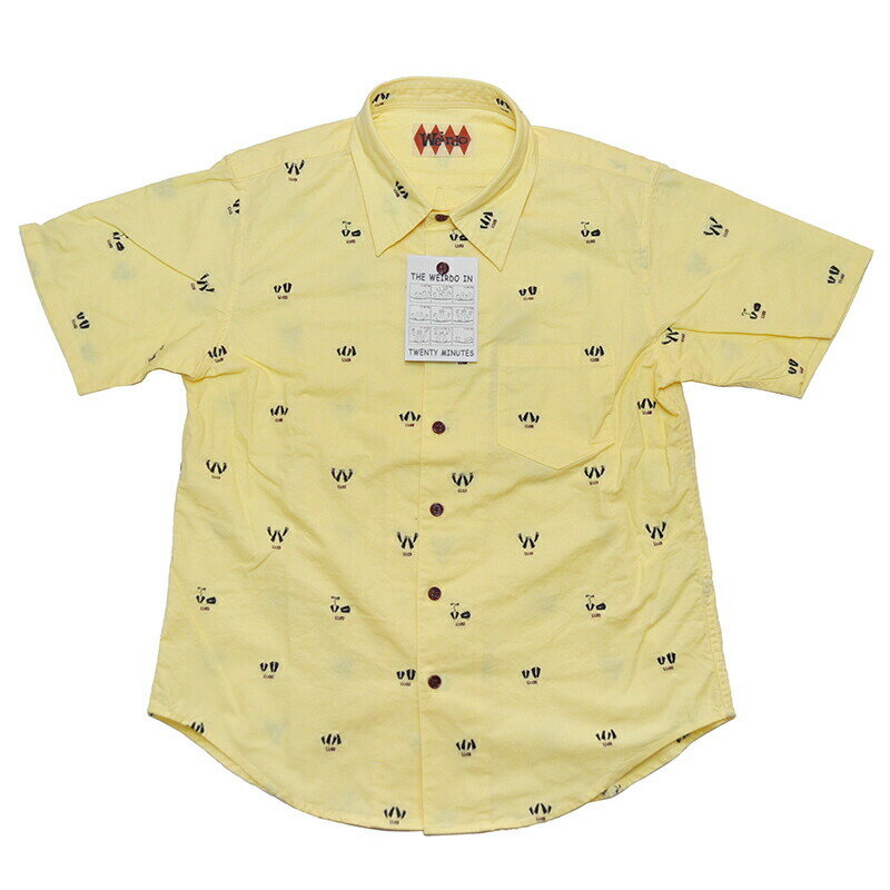 残りS・Mサイズのみ WEIRDO SEXY COMIC - SHORT SLEEVE SHIRTS (YELLOW) ウィアード 総柄 半袖 シャツ/GLADHAND GANGSTERVILLE/ギャングスタービル/OLD CROW/オールドクロウ