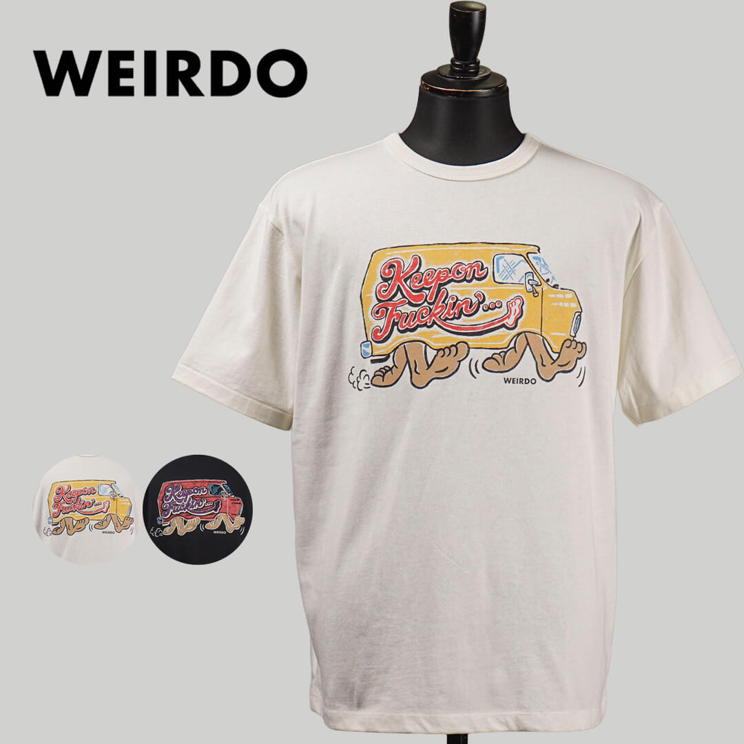 ウィアード ヘビーウェイト バインダーネック Tシャツ 半袖 メンズ WEIRDO KEEP ON FUCKIN' - HEAVY WEIGHT BINDER NECK S/S T-SHIRTS GLADHAND グラッドハンド GANGSTERVILLE ギャングスタービル OLD CROW オールドクロウ