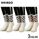 ウィアード チェッカーソックス 2足/1セット 靴下 メンズ WEIRDO TIN CAR - SOCKS GLADHAND グラッドハンド GANGSTERV...