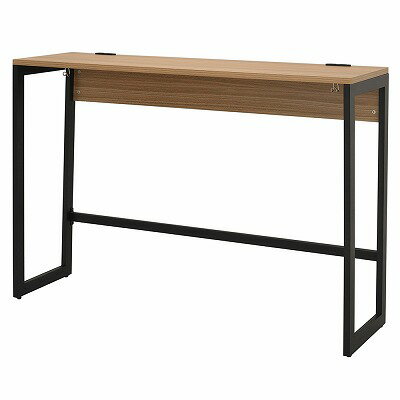 アールエフヤマカワ リスム ハイデスク W1500×D450 ウォルナット×ブラック脚 2ヶ口コンセント付き RFFHD-1545DM-BL