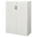 プラン木製シェルフ W800×H1141 ホワイト×ホワイト 扉付き RFPS-8011WH-KD