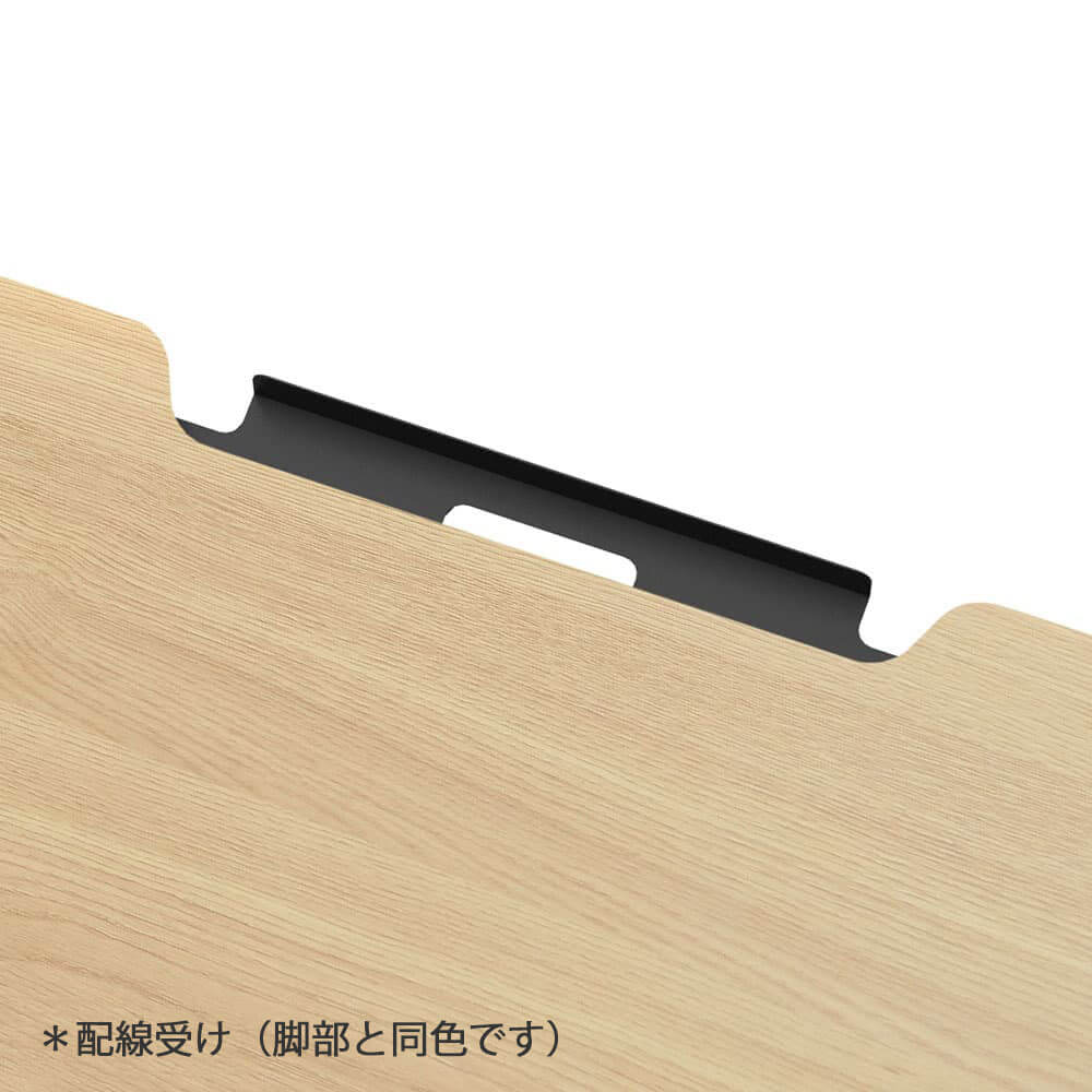 ソリード フリーアドレス用ハーフデスク 増連 W1000×D600 オーク×ブラック脚 RFTFH-1060ADOA-BL [3]