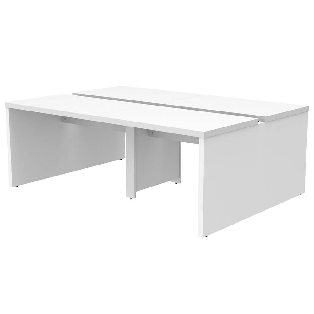 アールエフヤマカワ ソリード フリーアドレス用デスク2 W2000×D1400 ホワイト×ホワイト脚 RFTFT2-2014WH-WL