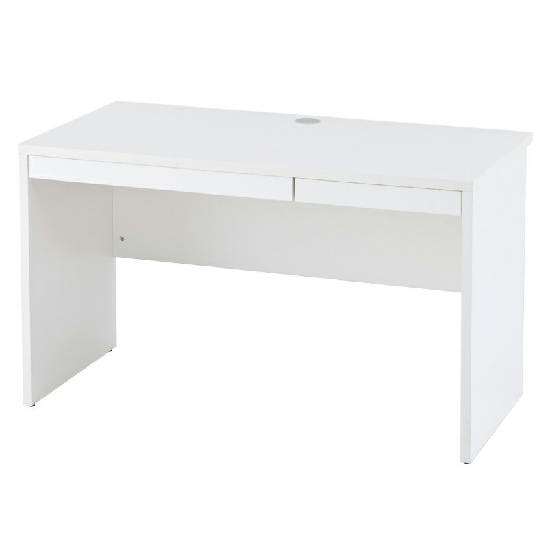 アールエフヤマカワ ノルム木製デスクII 引出付きW1200 ホワイト Z-RFPLD-1260W2-BD