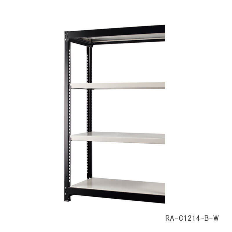 【メーカー取り寄せ品】ディーアールラック スチールラック 増連 W1200×H1400 ブラック/ホワイト ◆RA-C1214-B-W