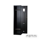 TLKシリーズ スタンダードロッカー 1人用ワイド ダイヤルロック式 マットブラック ◆TLK-D1N-MB