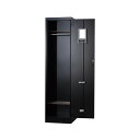 TLKシリーズ スタンダードロッカー 1人用ワイド シリンダー錠 マットブラック ◆TLK-S1-MB