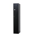 TLKシリーズ スタンダードロッカー 1人用スリム シリンダー錠 マットブラック◆TLK-S1S-MB