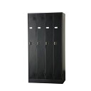 TLKシリーズ スタンダードロッカー4人用スリム シリンダー錠 マットブラック ◆TLK-S4-MB