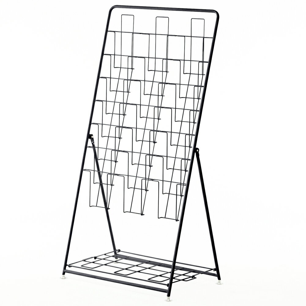 アールエフヤマカワ パンフレットスタンド 7段トリプル ブラック RFPFS-TRBK