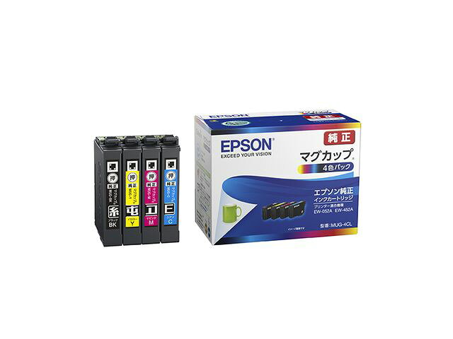 Rakuten - 【最強翌日配送対応】MUG-4CL　マグカップ　4色パック　EPSON　インクカートリッジ　純正品　JAN　 4988617361720