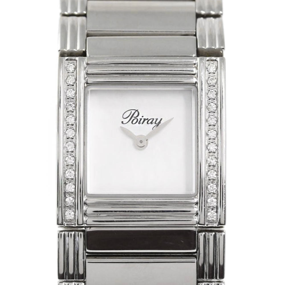 ポアレ メレダイヤ付・クォーツ時計/SS/stainless steal-104.7g/ACIER315L/シルバー/Poiray【♀】【A】【レディース】【h190424】【RF4】■285679【中古】
