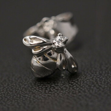 パンドラ Bee and heart PANDORA Shine stud earring・ペアスタッド アニマル・ビーモチーフ/蜂・プレーンピアス/Sv925-1.1g/シルバー/PANDORA【♀】【N】【レディース】/h200429★【RF3】■339781【中古】